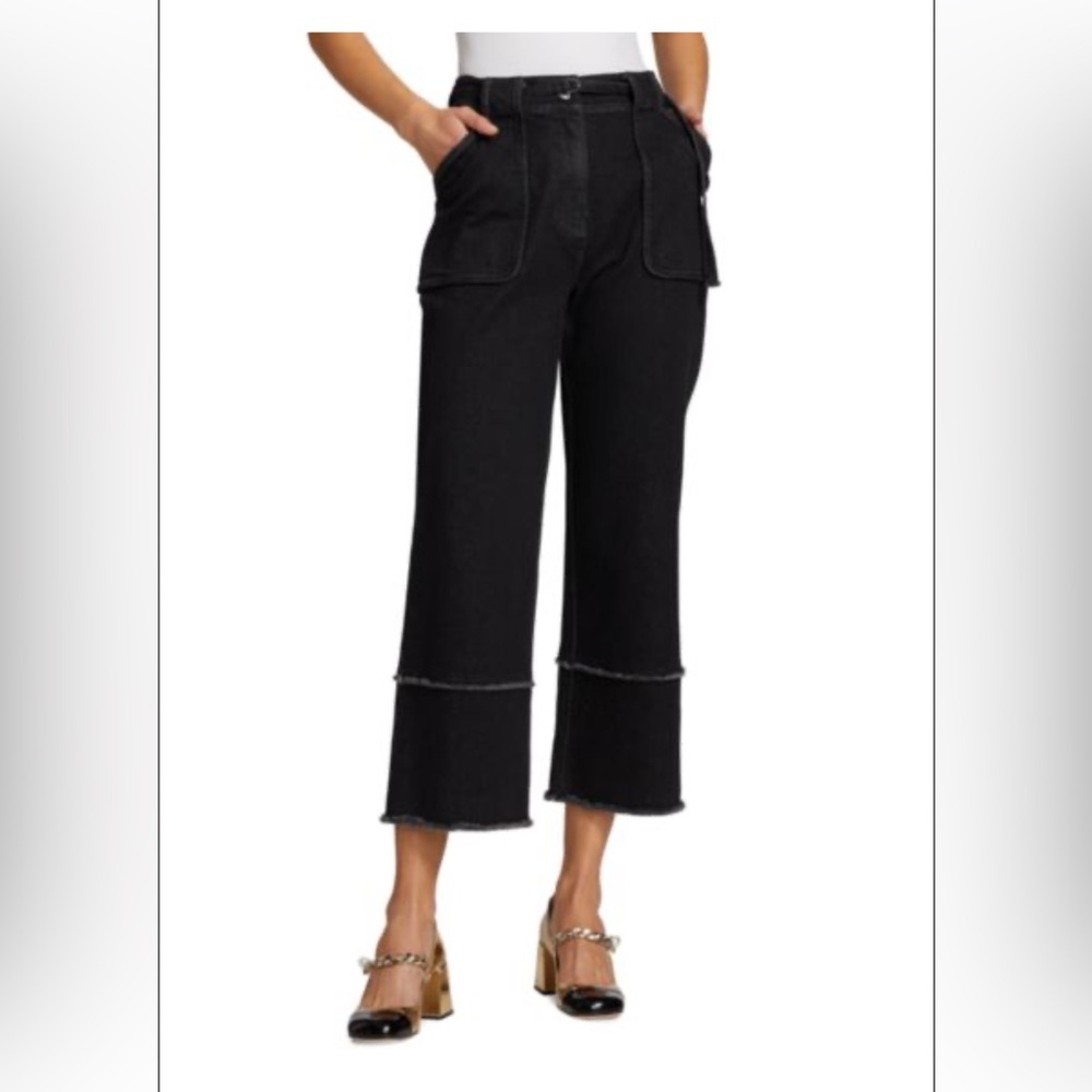 Derek Lam Zuri Cropped High-Rise Pants